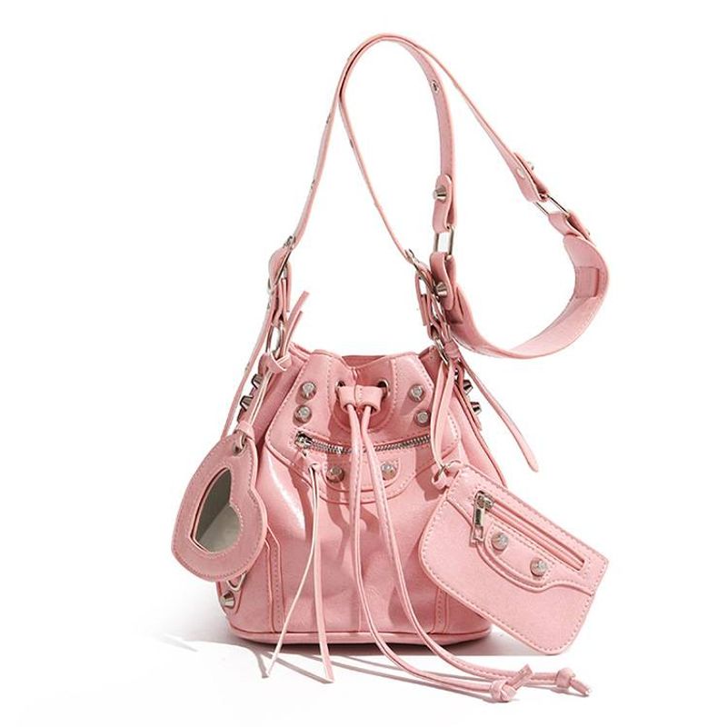 Borsa a secchiello con coulisse da donna, stile estivo 2024_voghion.com