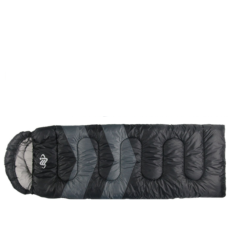 Spring and autumn outdoor envelope style hooded sleeping bag camping supplies hollow cotton sleeping bag lunch break_voghion.com