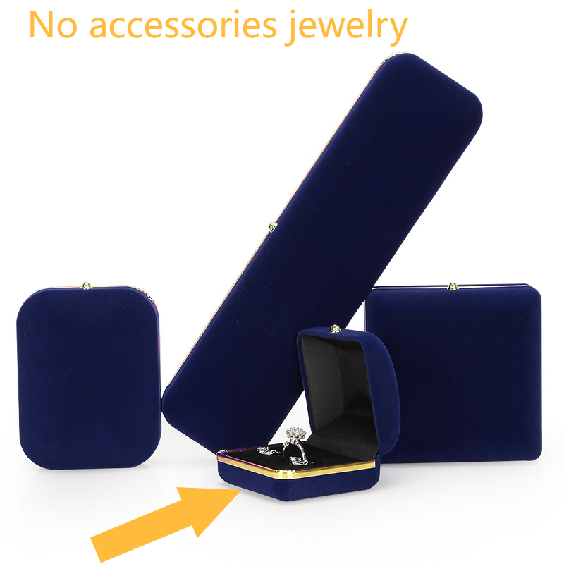 Uhrenbox Schmuckschatulle Halskette Ring Ohrringe Schmuckschatulle Vergoldete Flanell Aufbewahrungsbox Schmuckschatulle_voghion.com