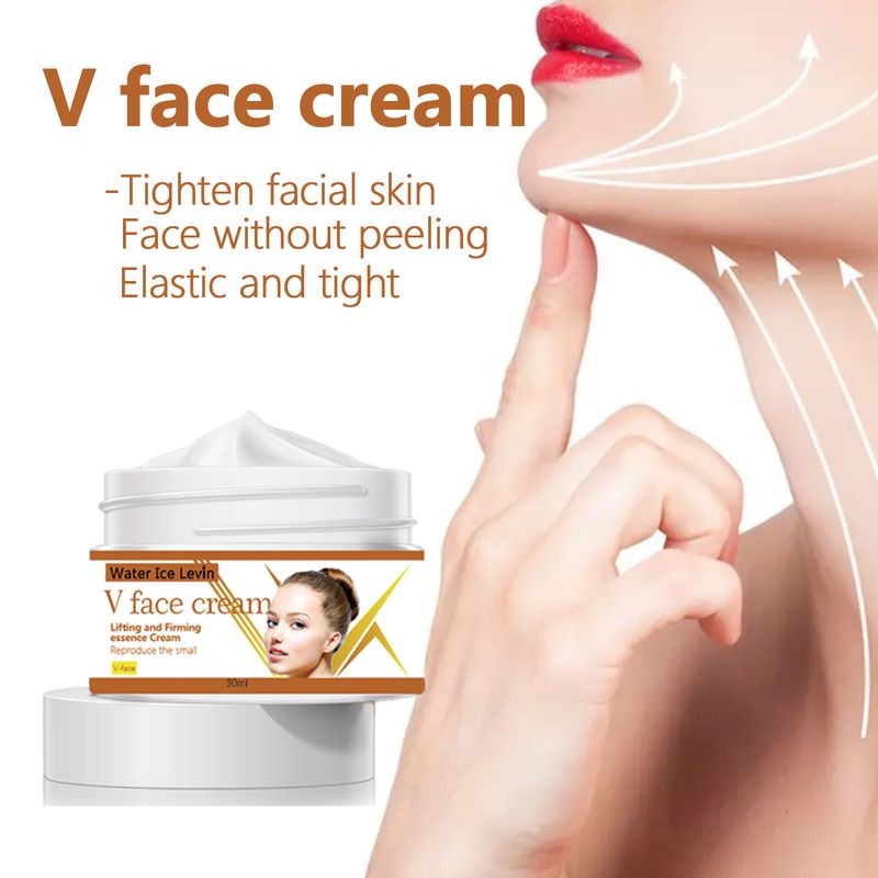 Lifting du visage, raffermissement, élimination des muscles masséters, réduction de la graisse du double menton, petite crème anti-rides pour le visage en V_voghion.com