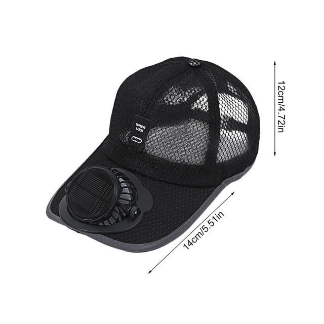 Summer Solar Fan Cap - Baseball Hat With UV Protection_voghion.com