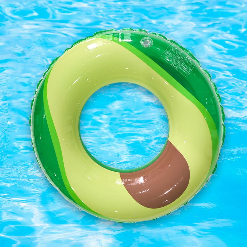 Avocado-Shaped Pool Float With Backrest - Thickened PVC Inflatable Lounge Chair For Adults (Water Safety Non-Toxic Includes Repair Patch & Hand Pump)​_voghion.com