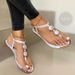 Women's Shoes Summer Fashion Leisure Beach Clip Toe Low Heel Large Size 40 43 Sandals_voghion.com