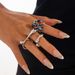 simple ins style colorful tassel pendant ring niche irregular crystal metal ring set_voghion.com