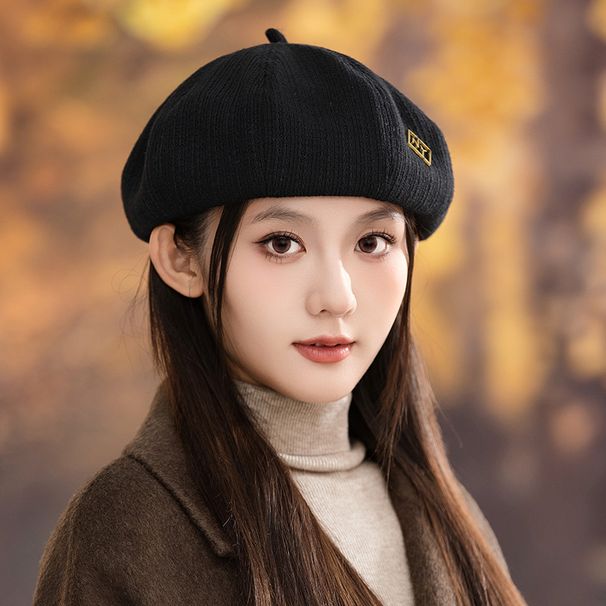 Autumn Winter Casual Versatile Beret Korean Fashion Retro Large Head Circumference Octagonal Windproof British Style_voghion.com