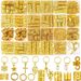 245-Piece Fashion Leaf Tassel Braiding Clips, Metal Open Bohemian Dreadlock Decor Set_voghion.com