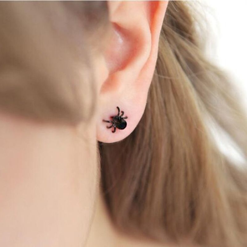 Fashion alloy carnation earrings, black_voghion.com