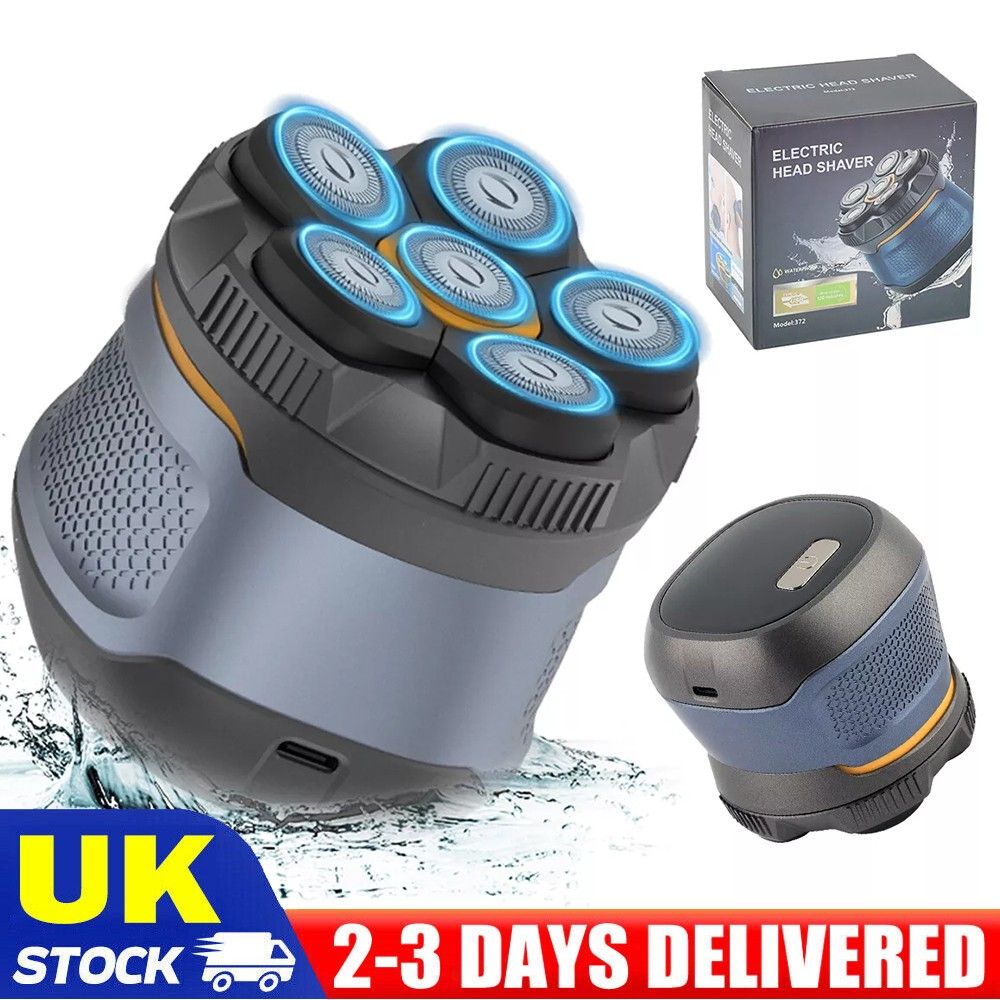 Elektrischer Kopfrasierer für Männer mit Glatze, 6D-Magnetrasierer, nass/trocken, Barthaarschneider_voghion.com