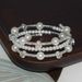 Ins Internet Celebrity Women Simple 3 Row Rhinestone Pearl Wrap Fashion Versatile Bangle Bracelet_voghion.com