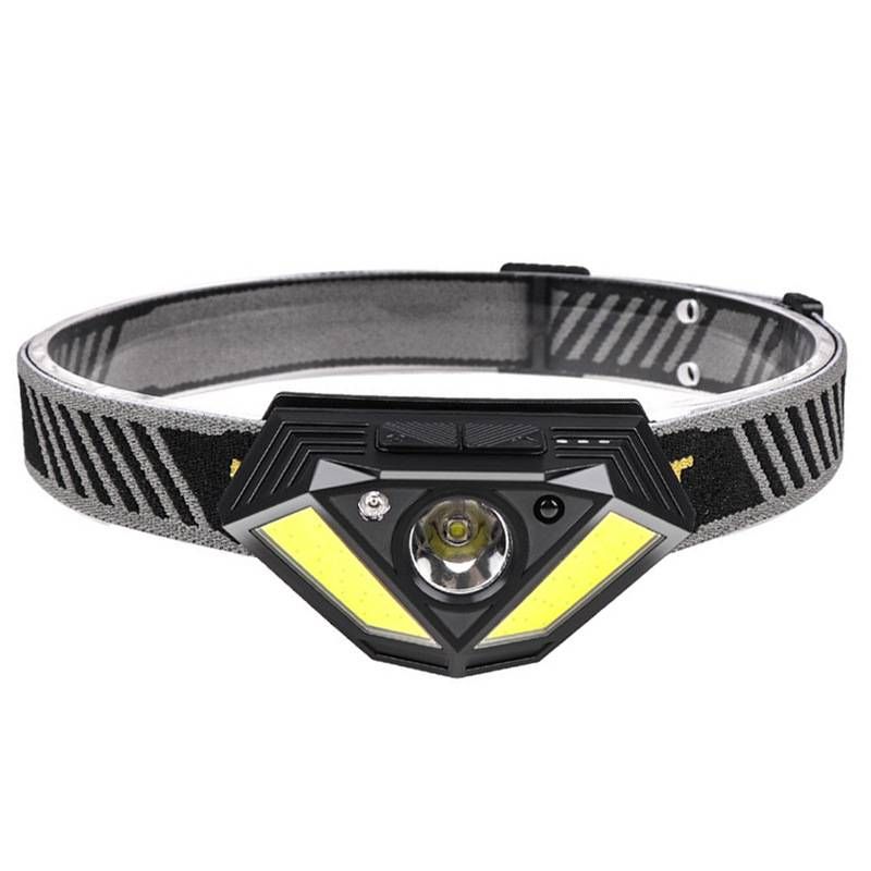 Le nouveau phare LED XPG+COB à détection d'ondes intelligentes, phare rouge portable multifonctionnel d'extérieur à LED_voghion.com