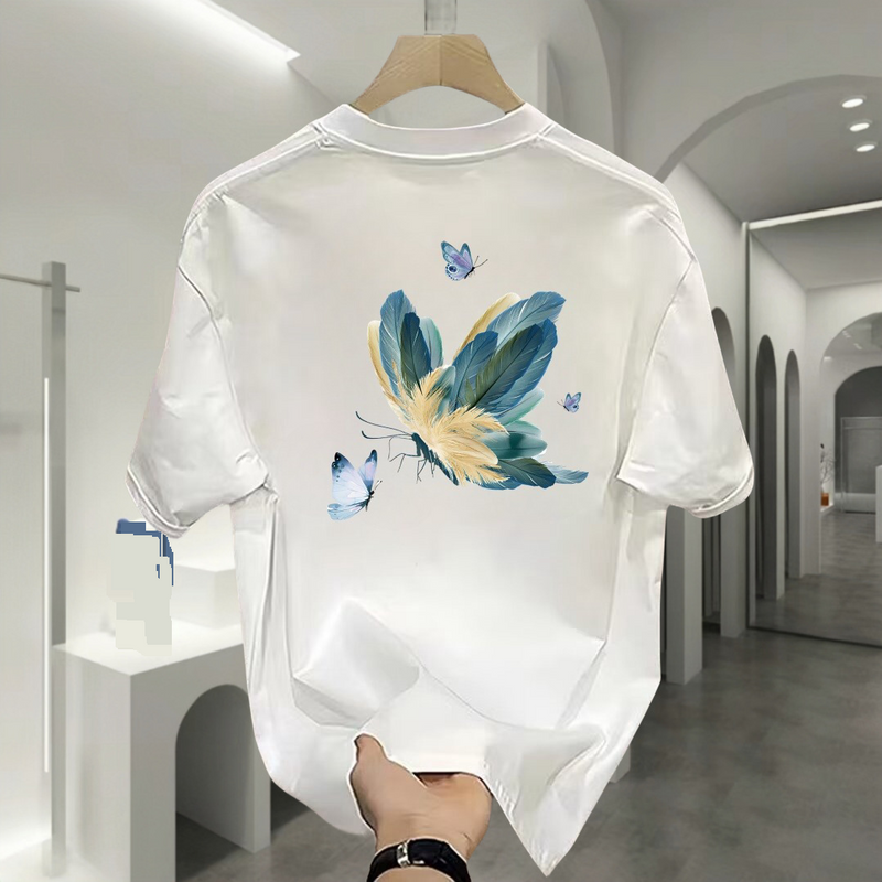 High End American Heavyweight Cotton Short Sleeved T Shirt For Men Ins Trendy Street Loose Tops T Shirt For Men Summer_voghion.com