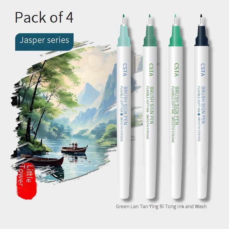 Weiches Pinselstift-Set für Kalligrafie und Malerei – 24 leuchtende Farben, flexible Spitze, gleichmäßiger Tintenfluss – ideal für Künstler, Anfänger und Handlettering_voghion.com
