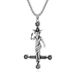 Wind Demon Satan Goat Inverted Cross Titanium Steel Necklace Niche Personality Pendant_voghion.com