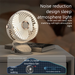 6inch Clip Fan With Light - New Model Portable, USB Strong Wind Long Battery Life_voghion.com