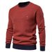 Knitted top bottom autumn and winter round neck personalized men's pullover_voghion.com