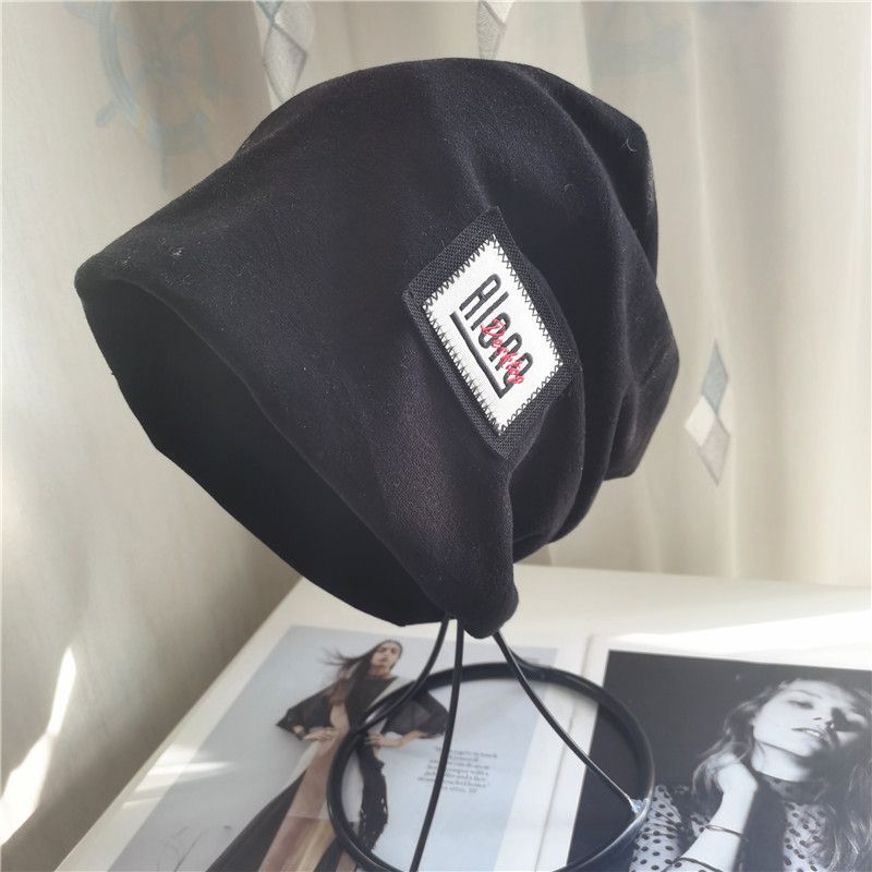 Exhibición de caras sueltas, pequeño montón de sombreros tipo jersey de patchwork para todas las estaciones, colores sólidos, versátiles, cómodos y románticos._voghion.com