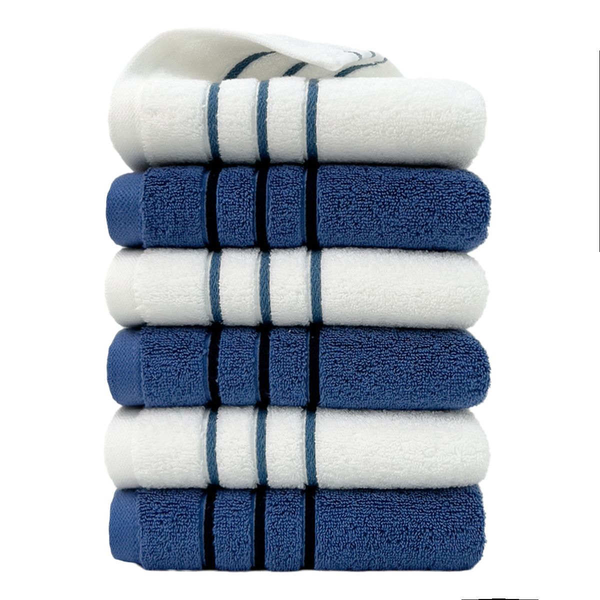 Confezione da 6 asciugamani in cotone premium - Set di asciugamani da bagno morbidi e assorbenti in 100% puro cotone_voghion.com