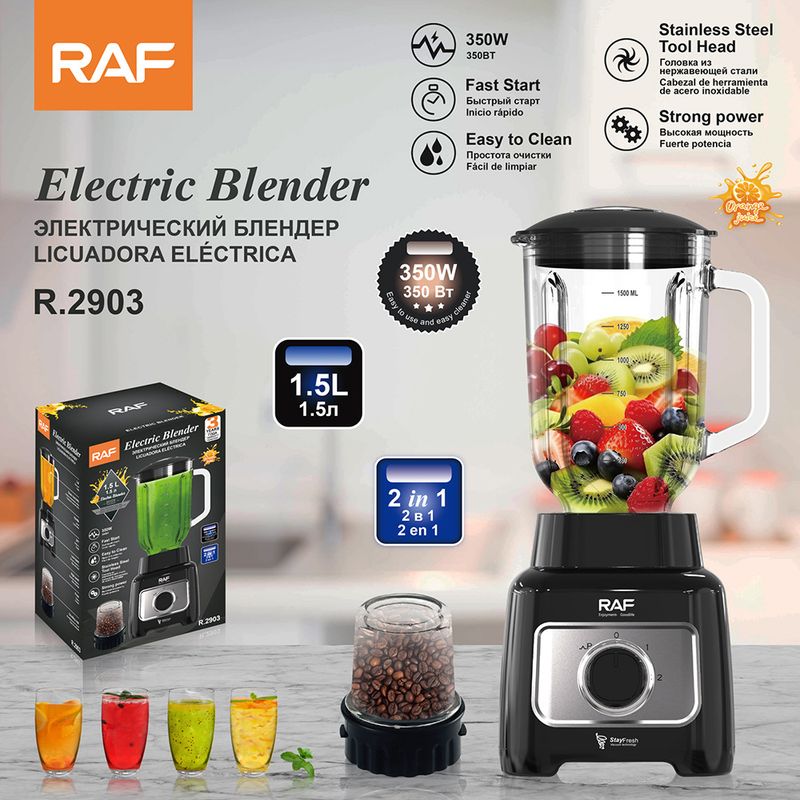 RAF Electric Soy Milk Maker Blender Smoothie 1.5L Household Juice Processor Meat Grinder_voghion.com