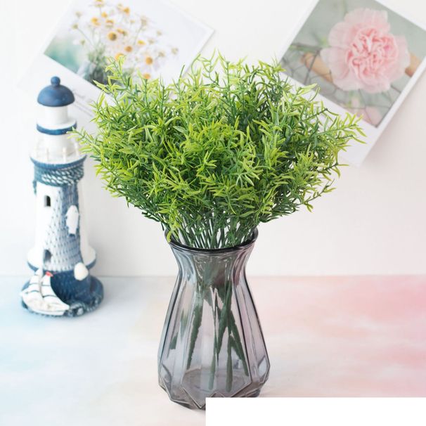 Fabrik Großhandel künstliche Pflanze Gras Blume Kunst Hilfsmaterialien 7-zackigen Perlengras Hochzeit Fotografie Pflanze Wand Einstellung_voghion.com