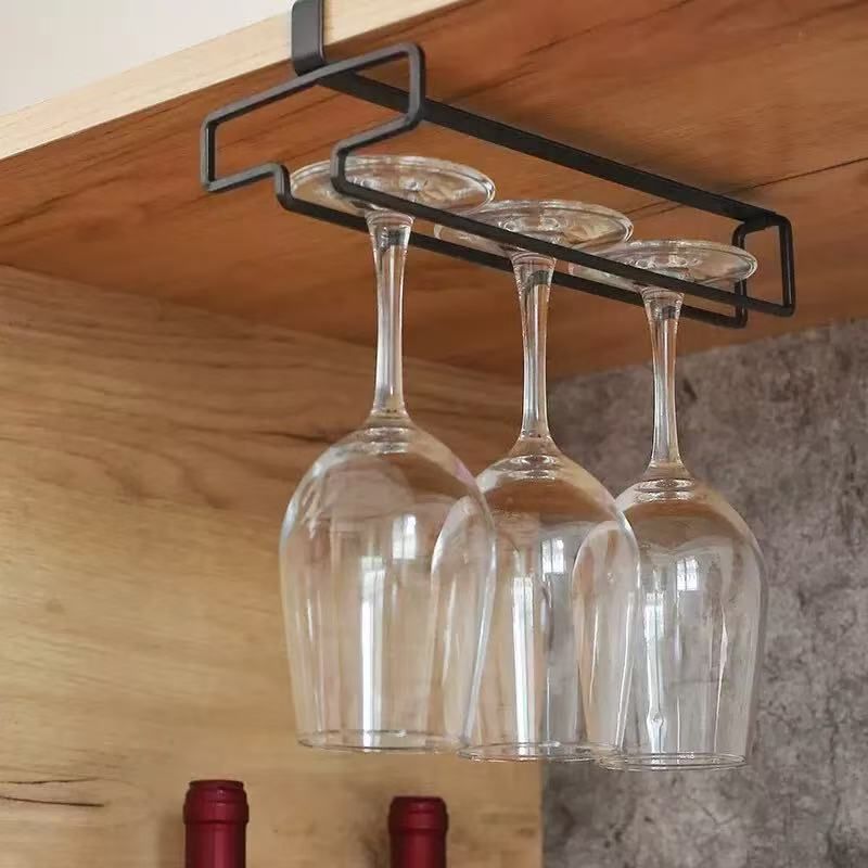 Wine Glass Rack, Upside-down Hanging Wine Glass, No Drilling Required, Suitable For Home Use, Living Room Wine Cabinet Storage._voghion.com