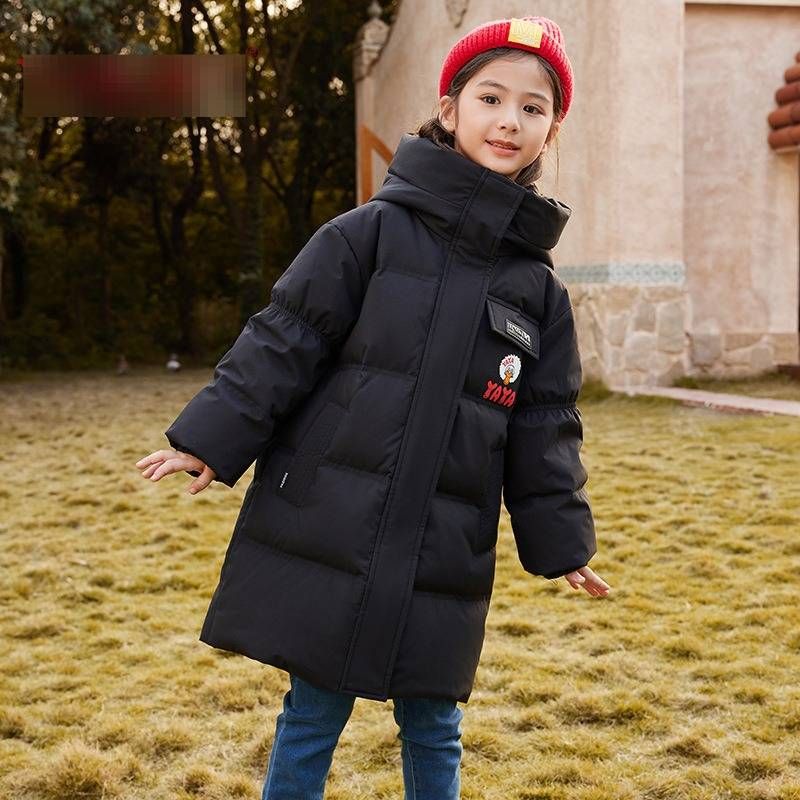 Chaqueta de plumón cálida y elegante para niños para el invierno - Abrigo acolchado de longitud media para niños y niñas (3-8 años) - Ligera y gruesa_voghion.com