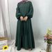 Elegantes muslimisches Abaya-Kleid – schlichtes, lockeres, langes Kleid (atmungsaktives Gewebe – perfekt für den Dubai-/Türkei-Stil)_voghion.com