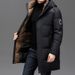 Men's Clothing Premium White Goose Down Hooded Long Parka Coat For Men - Windproof, Anti-Wrinkle, 800 Fill Power, Loose Fit, Winter Warmth_voghion.com