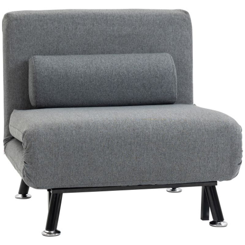 HOMCOM Schlafsessel Klappsessel Mit Bettfunktion, Verstellbare Rückenlehne, Dunkelgrau_voghion.com