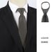 Vintage Formal Champagne Gold No-Knot Lazy Coffee Color Business Casual Zipper Custom Tie For Men_voghion.com