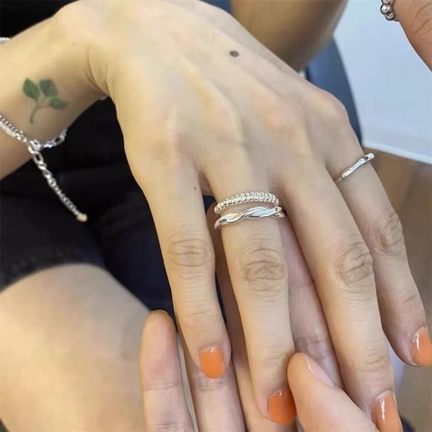 High-Value Versatile Simple Elegant Design Sense Circle Line Wrapped Exquisite French Style Women's Ring_voghion.com