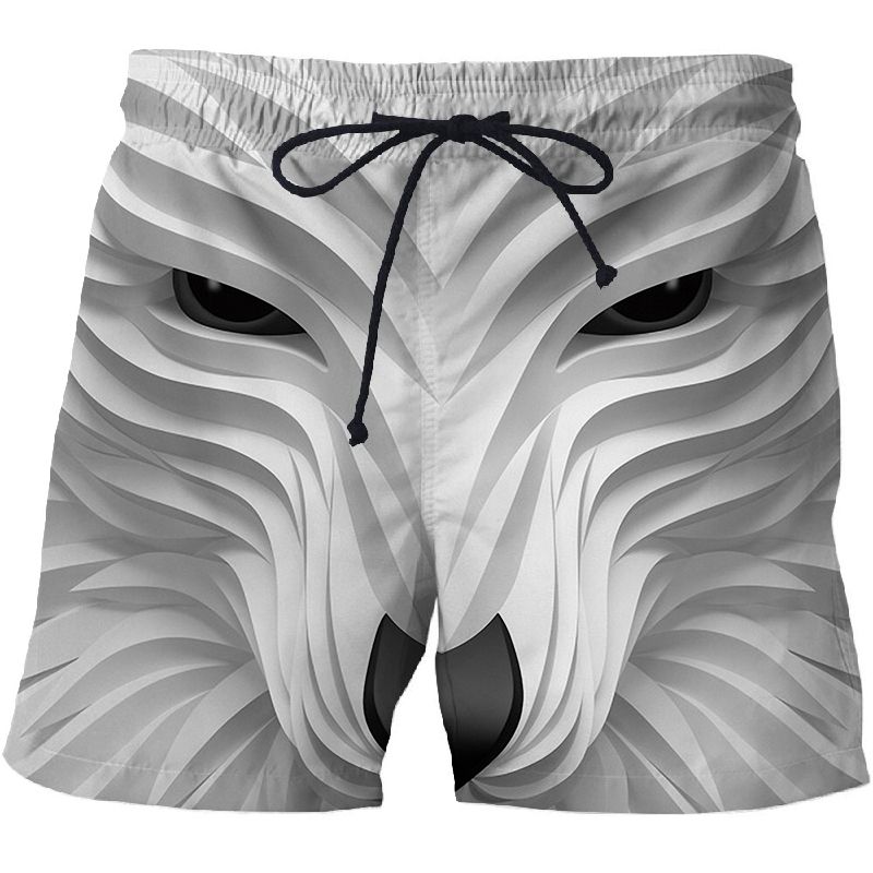 Summer beach pants Men's Quick Dry Surf Pants Casual pants Couple shorts 3D beach pants Swimming shorts_voghion.com