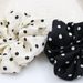New Satin Large Polka Dot Ruched Scrunchie Fresh Simple Tie Trendy Hair Elastic Band_voghion.com