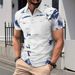 Polo casual a maniche corte da uomo, con colletto rovesciato, stile casual, da esterno, con stampa digitale, tendenza estiva 2025d_voghion.com
