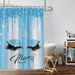 180x180cm large eyelashes, household items, bathroom bathtub partition, waterproof cloth, quick drying shower hook shower curtain_voghion.com
