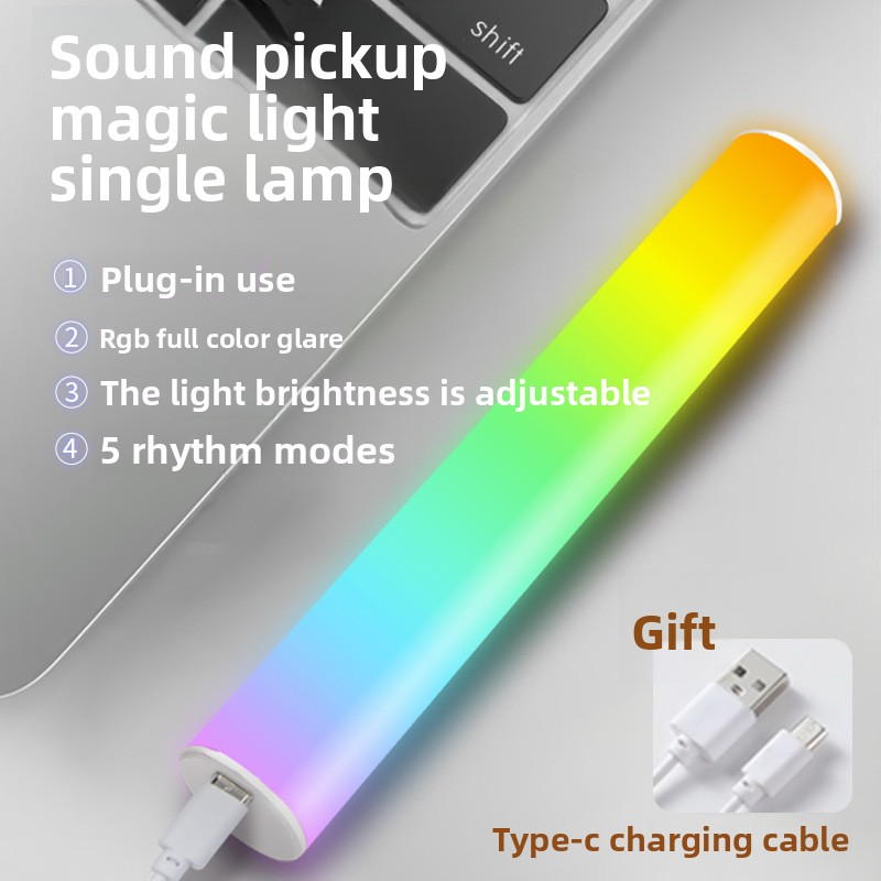 3D-Sound-aktiviertes RGB-LED-Licht – Intelligente Sprachsteuerung für Gaming und Ambientebeleuchtung im Auto mit Musiksynchronisierung (16 Millionen Farben, tragbare Multi-Szenen-Modi)​_voghion.com