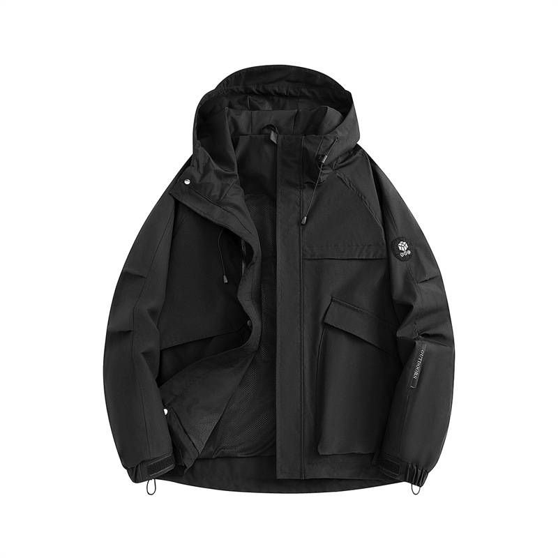 2025 New Mountaineering Suit, Hooded Solid Color Couple Waterproof Multi-functional Jacket, Men's Windbreaker With Multiple Pockets_voghion.com