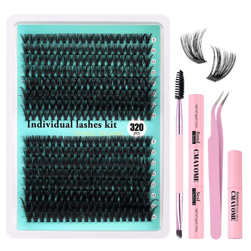 European And American 9-16mm D Curved False Set Large Capacity Dense Single Cluster DIY Eyelashes_voghion.com