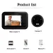 WiFi Doorbell Viewer Camera Door Peephole with Wireless Monitor Live View Available Digital Night Vision Photo Shooting_voghion.com