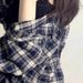 Camicia a quadri americana da donna, cappotto primaverile, cardigan, modello ampio, capospalla, top a maniche lunghe_voghion.com