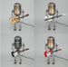 Cross-border hot Metal Microphone Robot Metal Microphone guitar with light home decoration_voghion.com