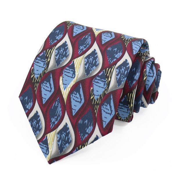 Vintage-Krawatte für Herren. Modische Krawatte mit Blumenmuster für formelle Geschäftsangelegenheiten und Twill-Druck_voghion.com