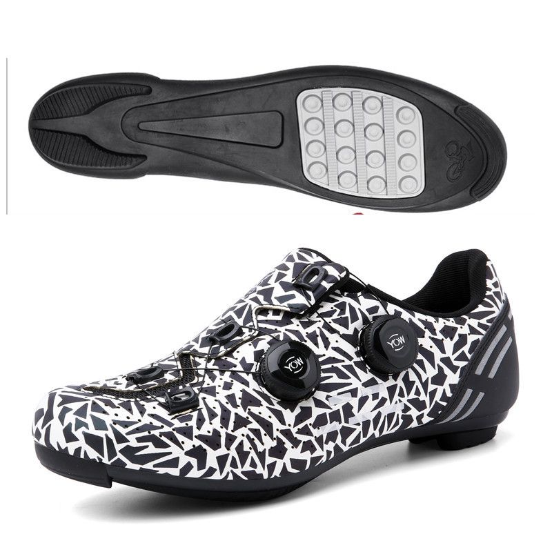 Spring And Summer Mountain Bike Lock Cycling Shoes Men's And Women's Road Bike Lock Shoes Hard Bottom Dynamic Cycling Shoes Bicycle Wide Bottom Shoes_voghion.com