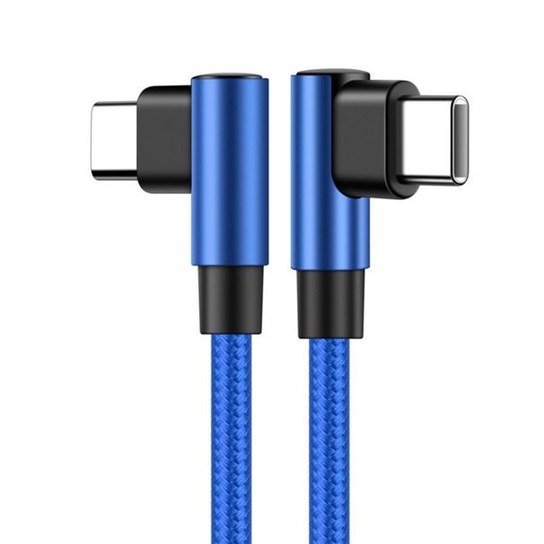 1pc 90 Degree Angle Charging Line Charging Cable Data Wire USB C Cable Data Cord_voghion.com