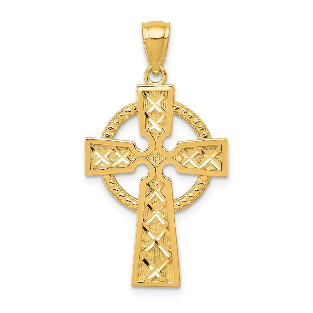 14k Celtic Cross Pendant_voghion.com