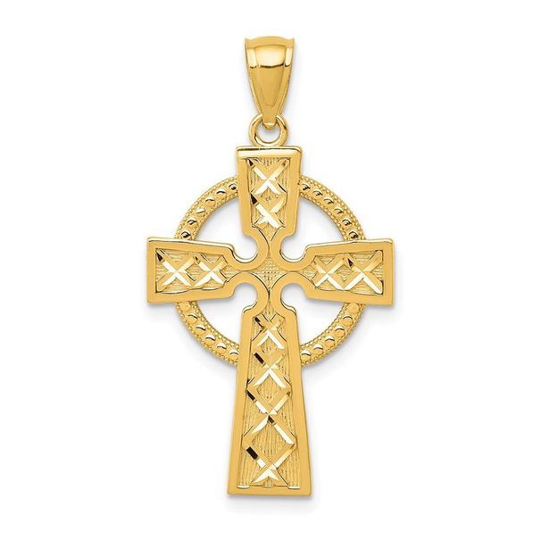14k Celtic Cross Pendant_voghion.com