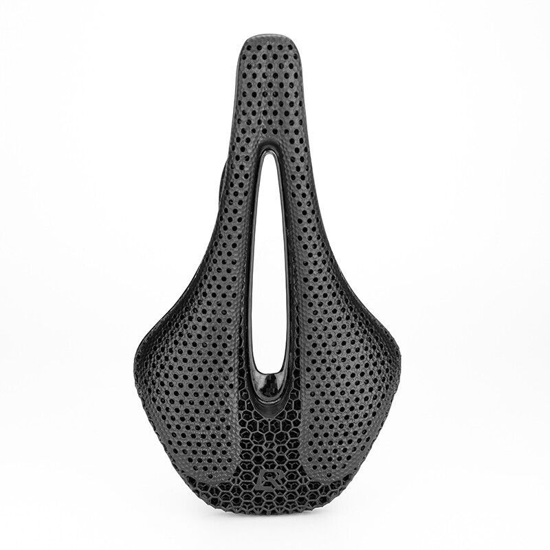 Sillín de bicicleta ROCKBROS de fibra de carbono, ergonómico, hueco, con impresión 3D, unisex_voghion.com