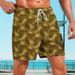 Premium Products Beach Large Size Quick Drying Loose Fitting Thin Quarter Men's Shorts Sports Casual Floral Pants_voghion.com
