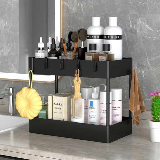 Family Organizer Pull-Out Kitchen 2-Tier Spice Rack & Countertop Storage Shelf For Bathroom Desktop Space-Saving Drawer Cabinet_voghion.com