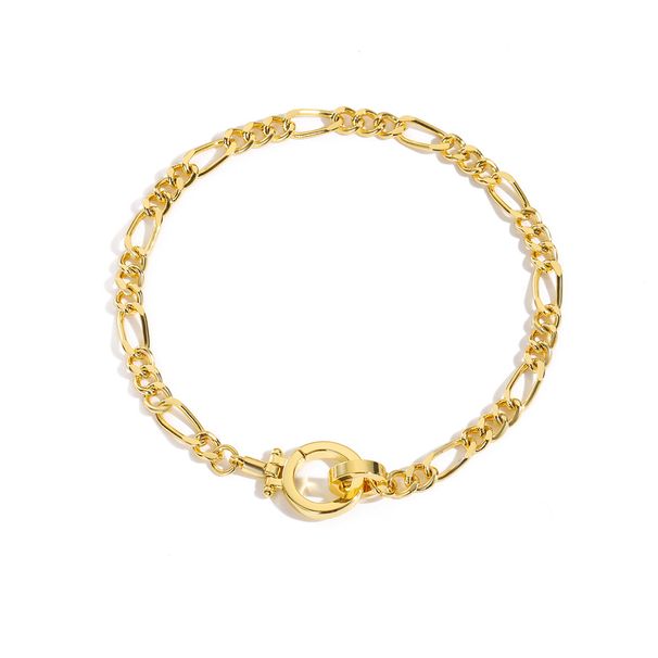 Bracciale cubano hip-hop da donna, stile minimalista e freddo, con catena spessa e graffetta_voghion.com