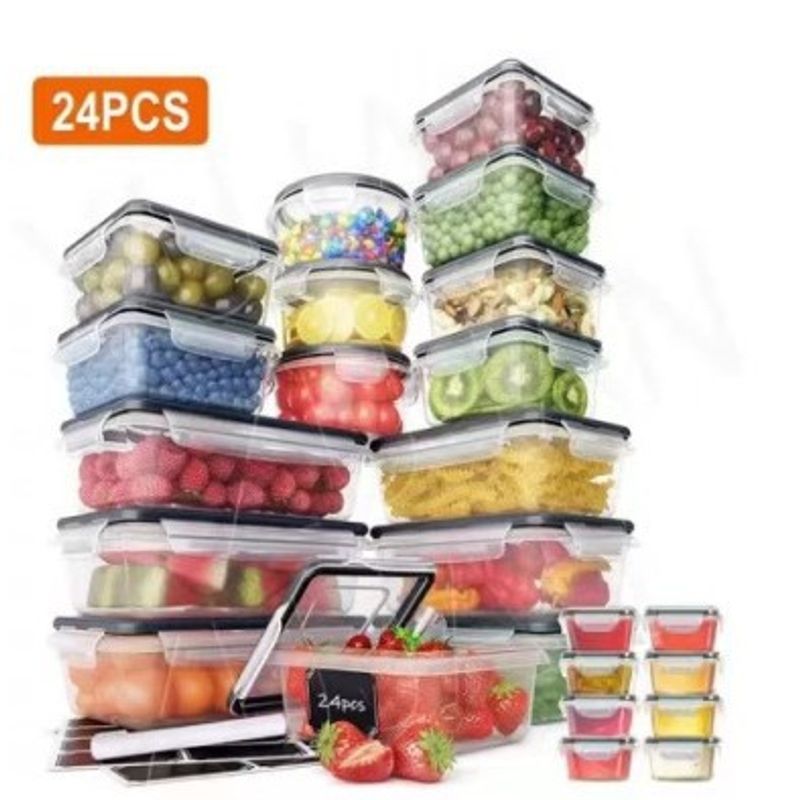 Food Storage Containers Set - BPA-Free Plastic Meal Prep Containers Microwave & Freezer Safe Stackable Kitchen Organizers For Fridge & Pantry​_voghion.com